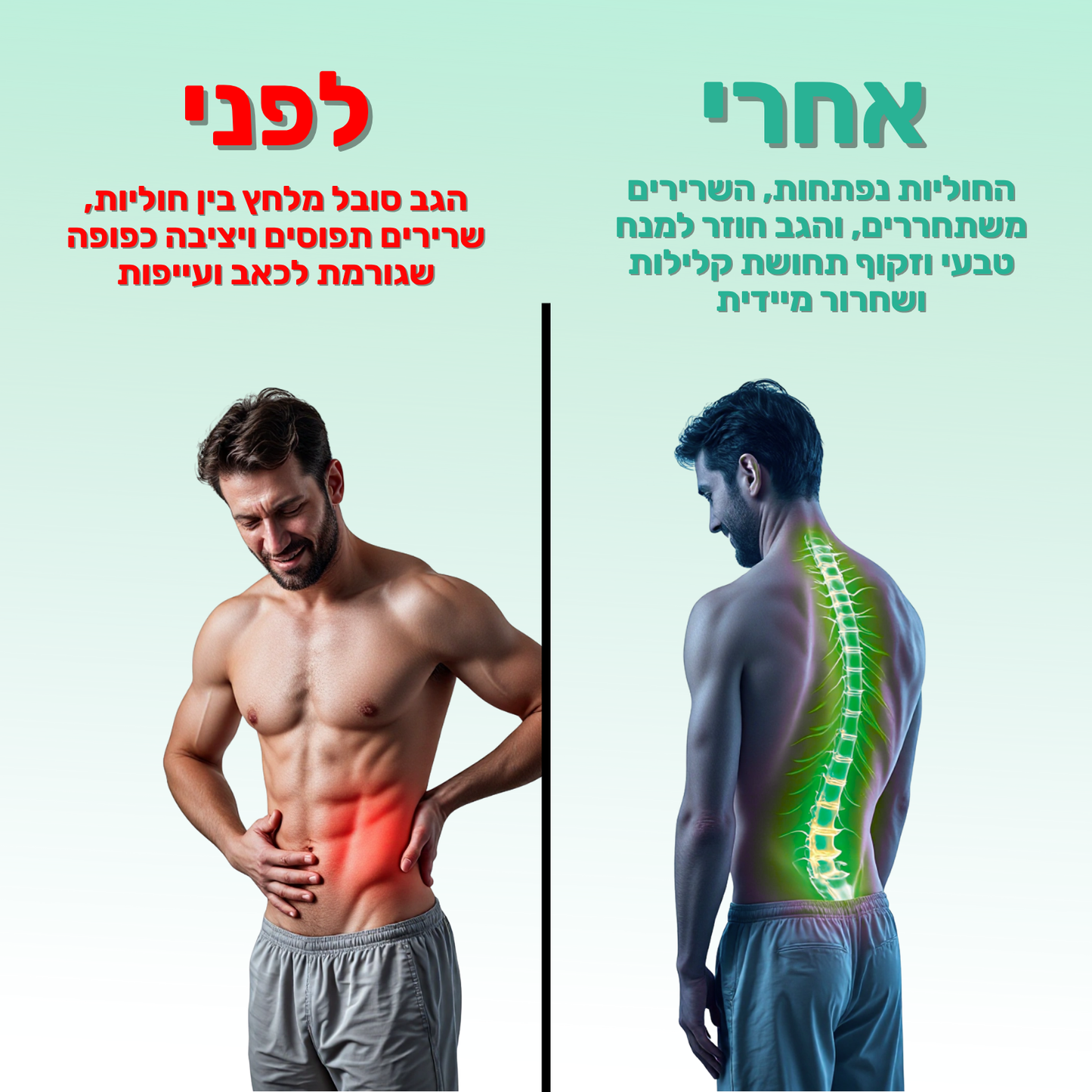 BackRelief פתרון 4 ב 1 לכאבי גב