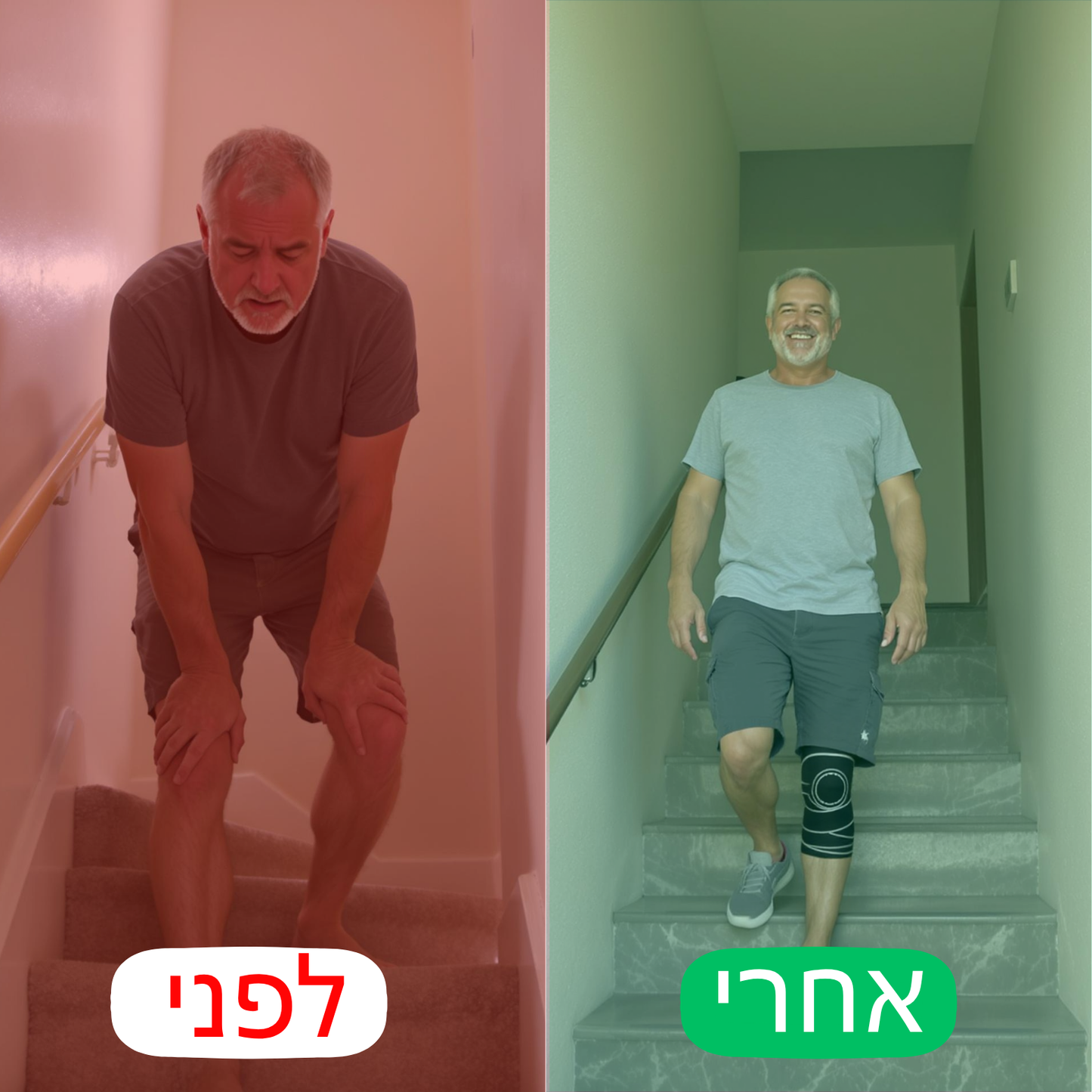 מגן ברך + חבילת 30 מדבקות להקלה על הכאבים מתנה!